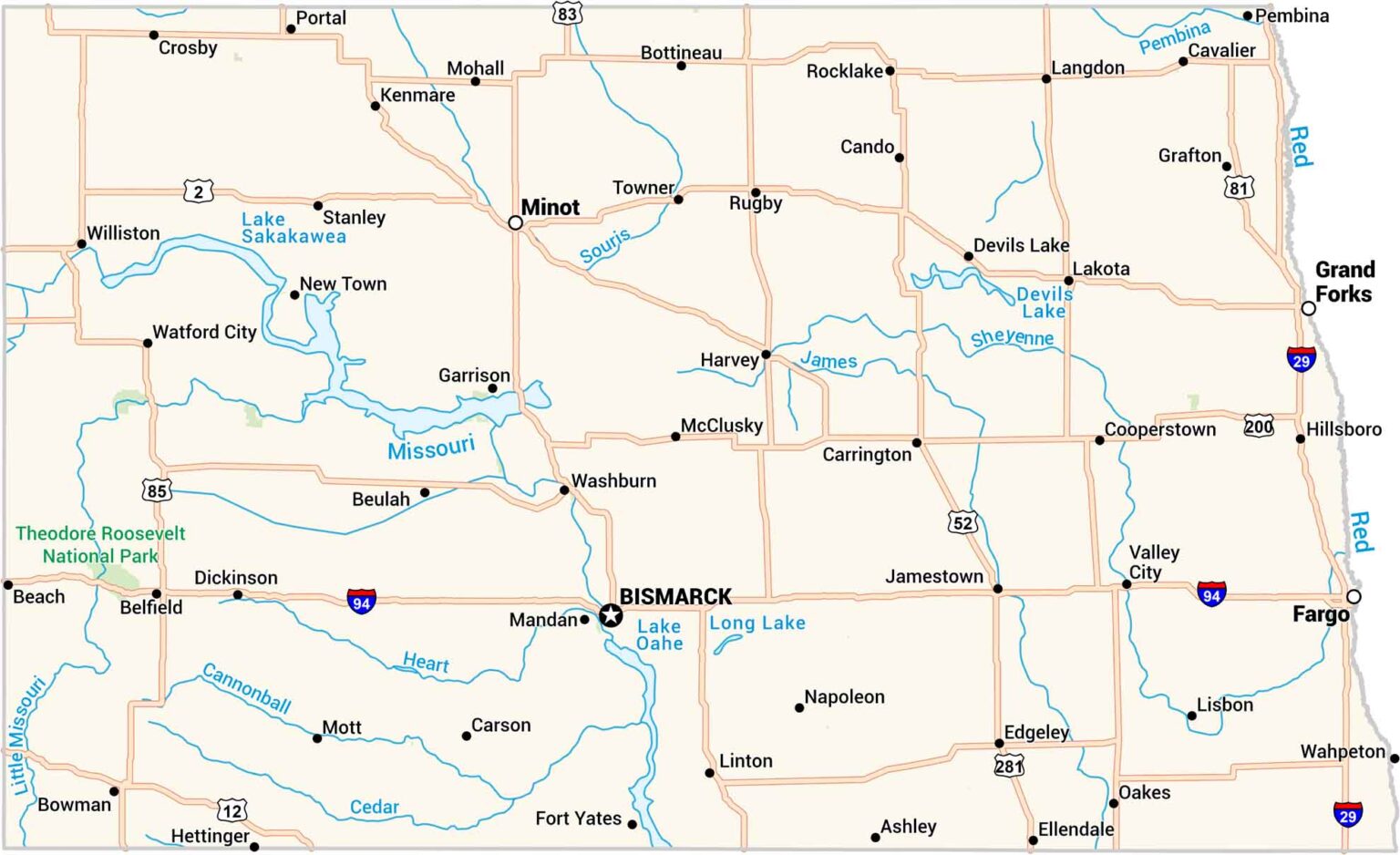 Map of Minot, North Dakota - US Maps