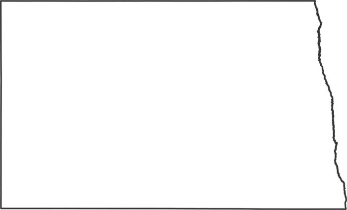 North Dakota Outline Map