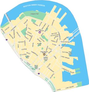 North End Boston Map