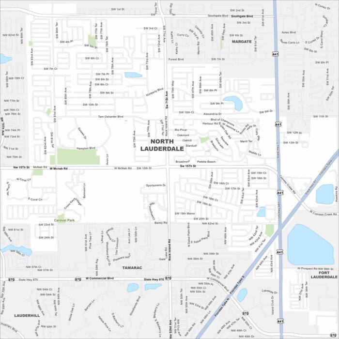 North Lauderdale Map Florida