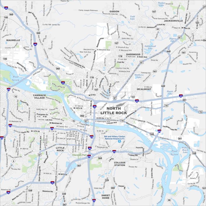North Little Rock Map Arkansas