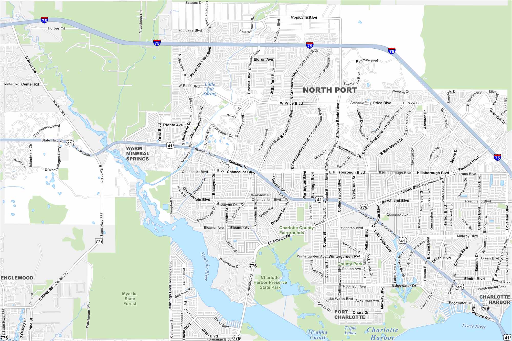 North Port Map Florida