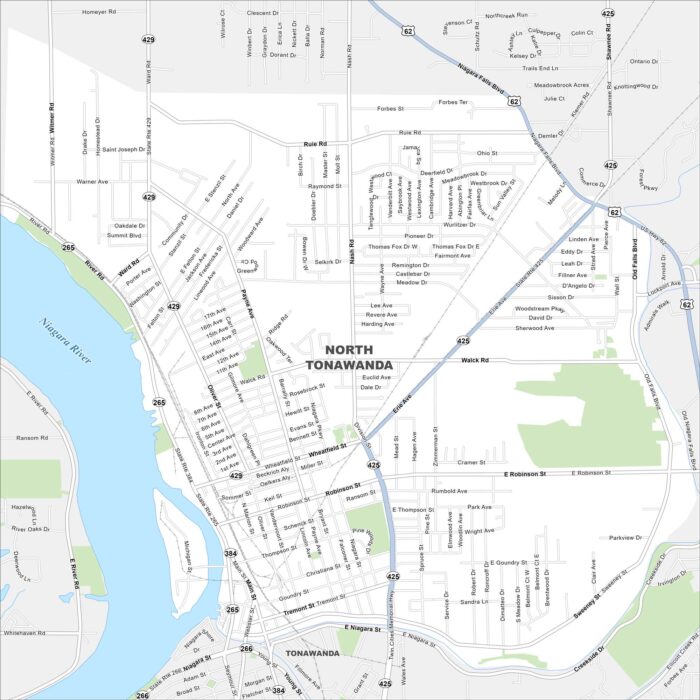 North Tonawanda Map New York