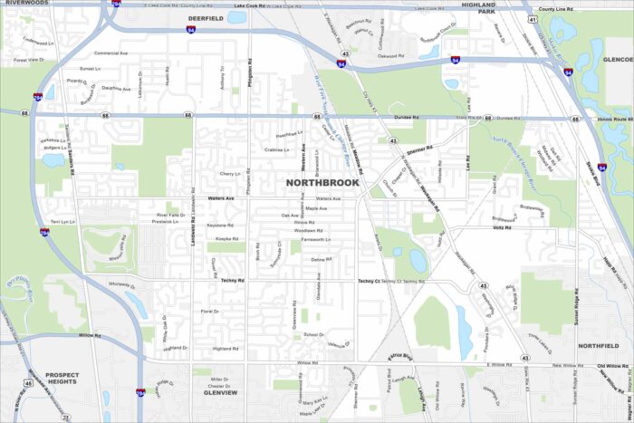 Northbrook Map Illinois