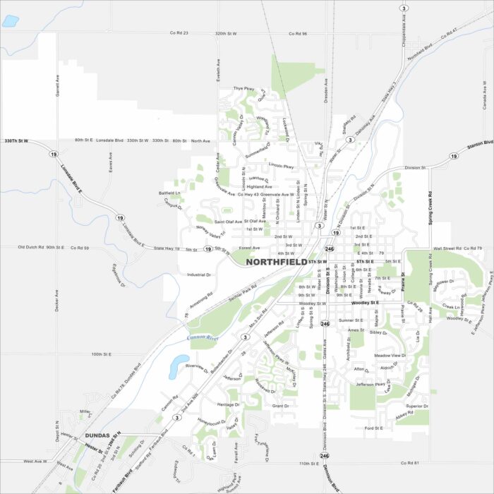 Northfield Map Minnesota