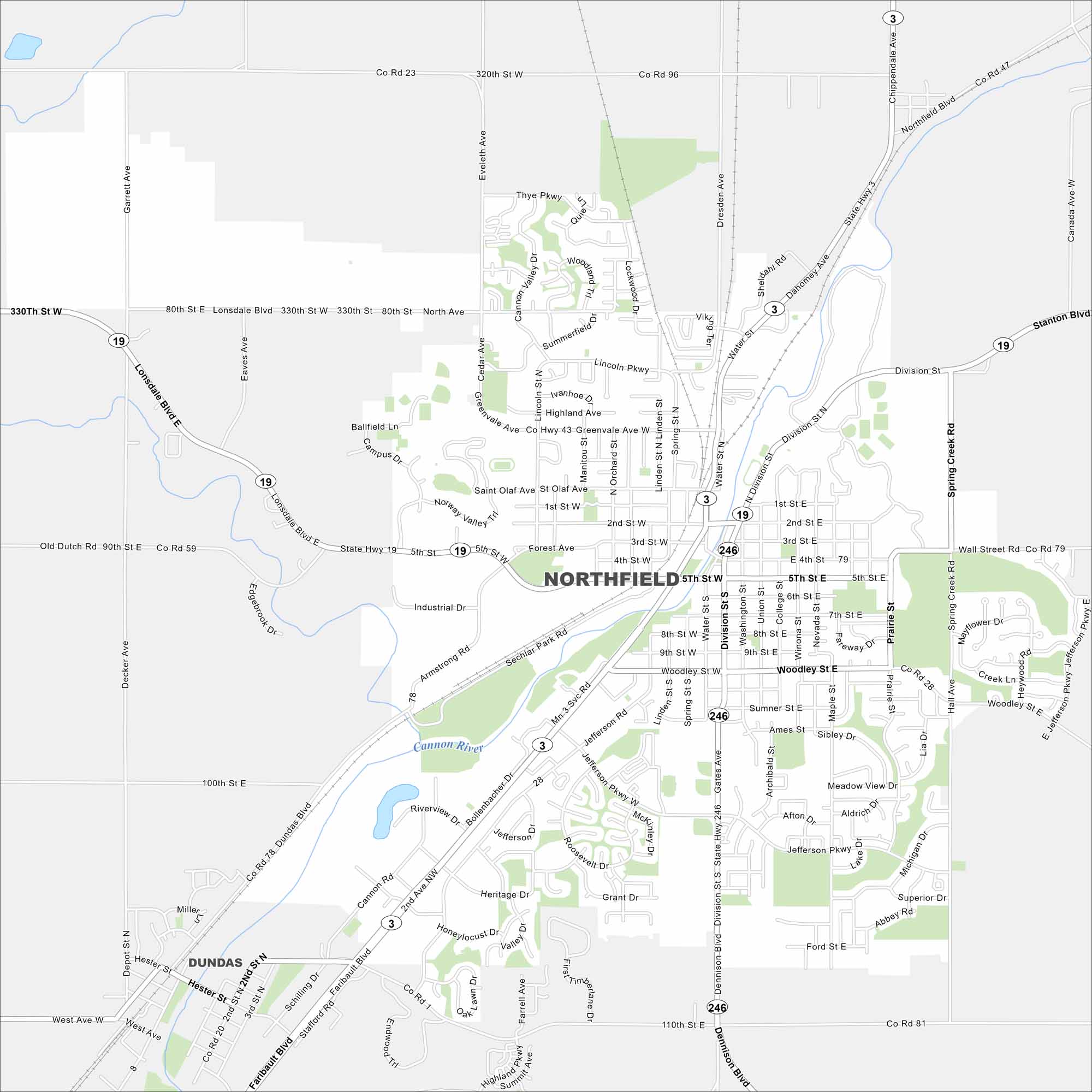 Northfield Map Minnesota
