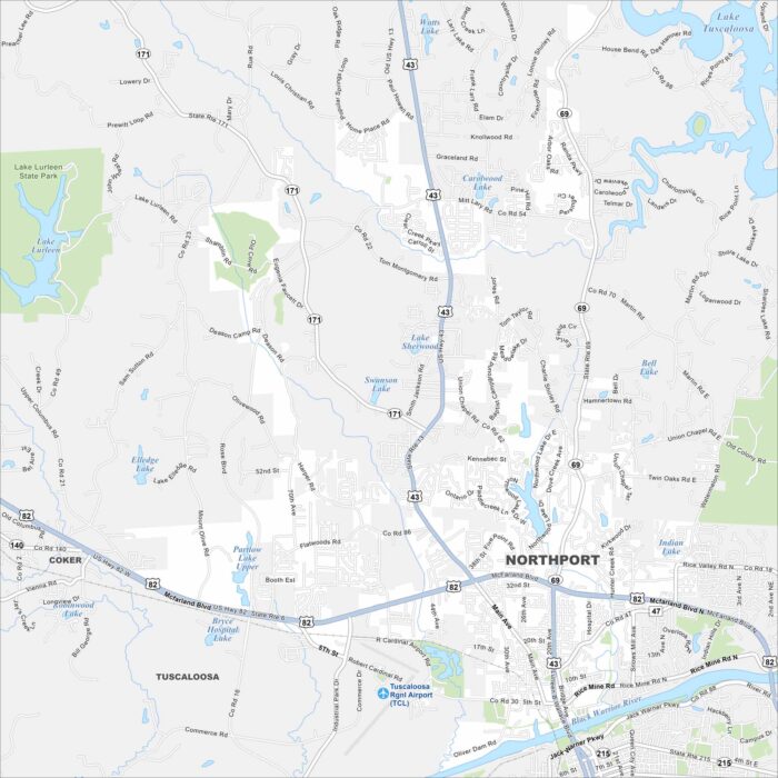 Northport Map Alabama