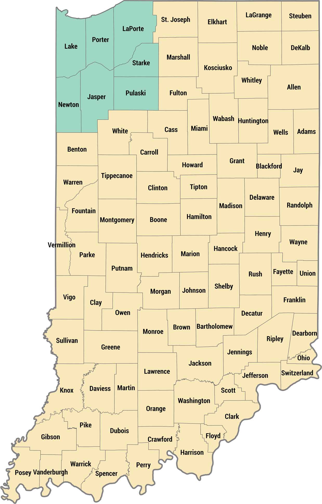 Northwest Indiana Map