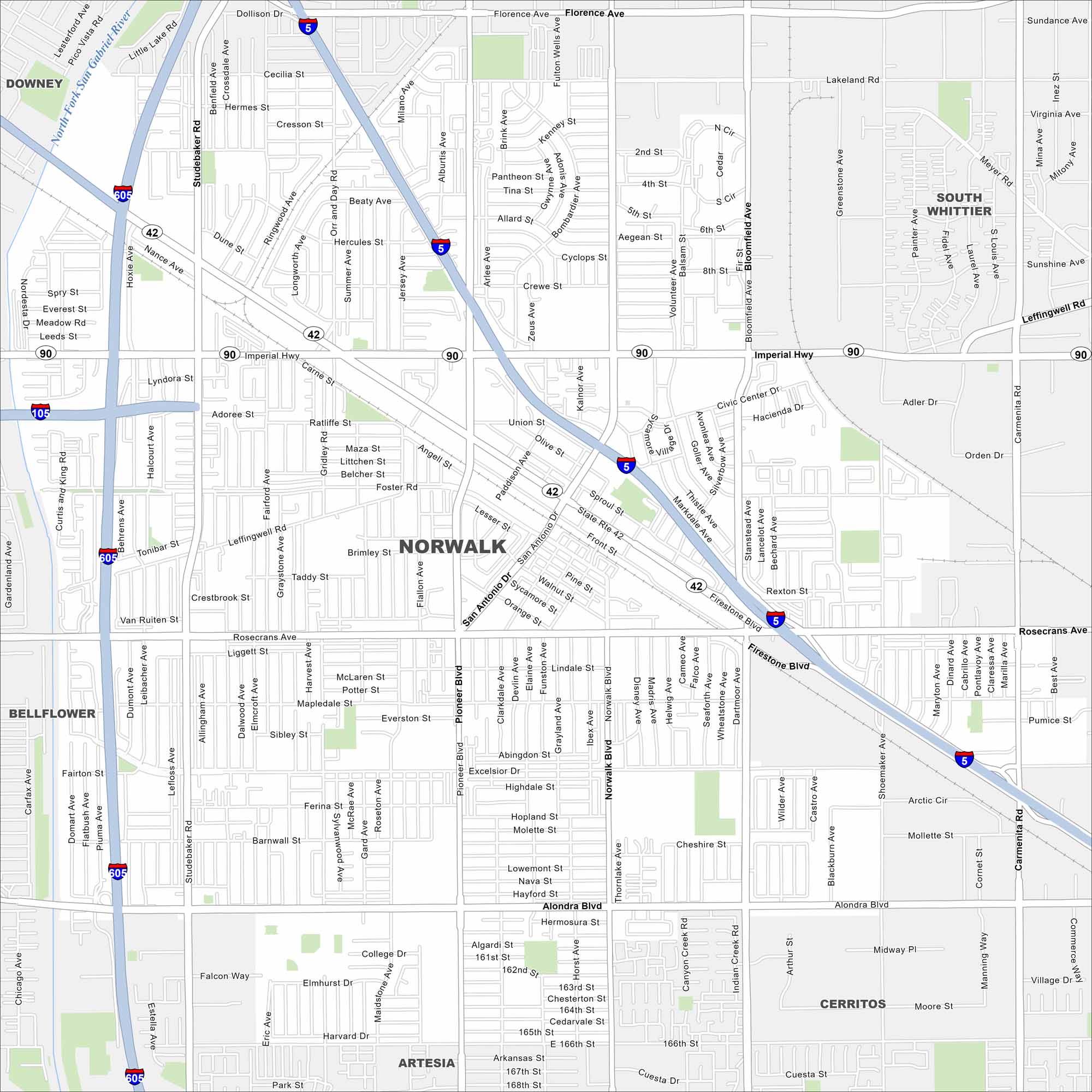 Norwalk Map California