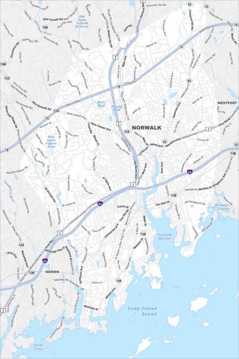 Norwalk Map Connecticut