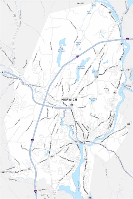 Norwich Map Connecticut