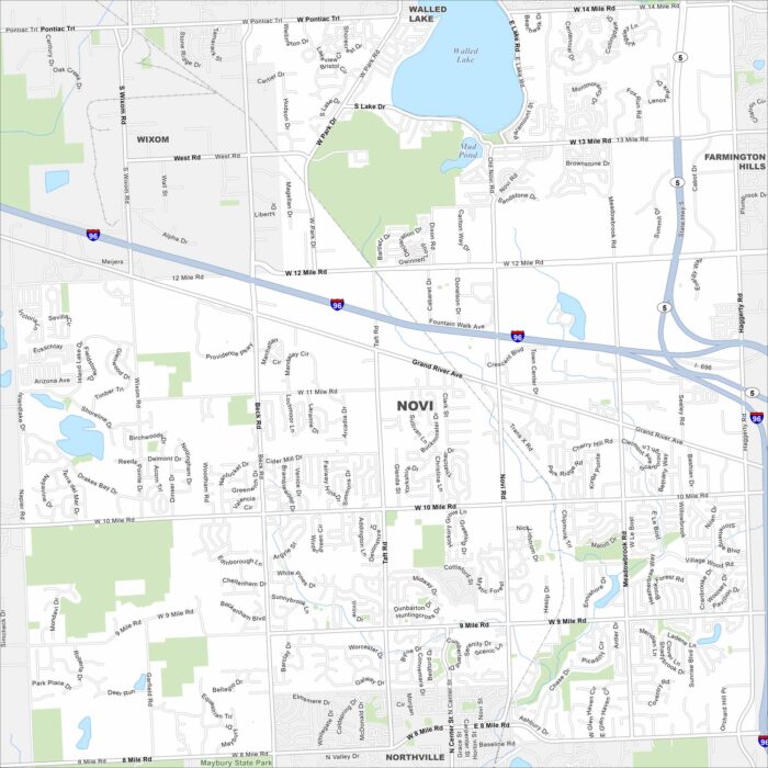 Novi Map Michigan