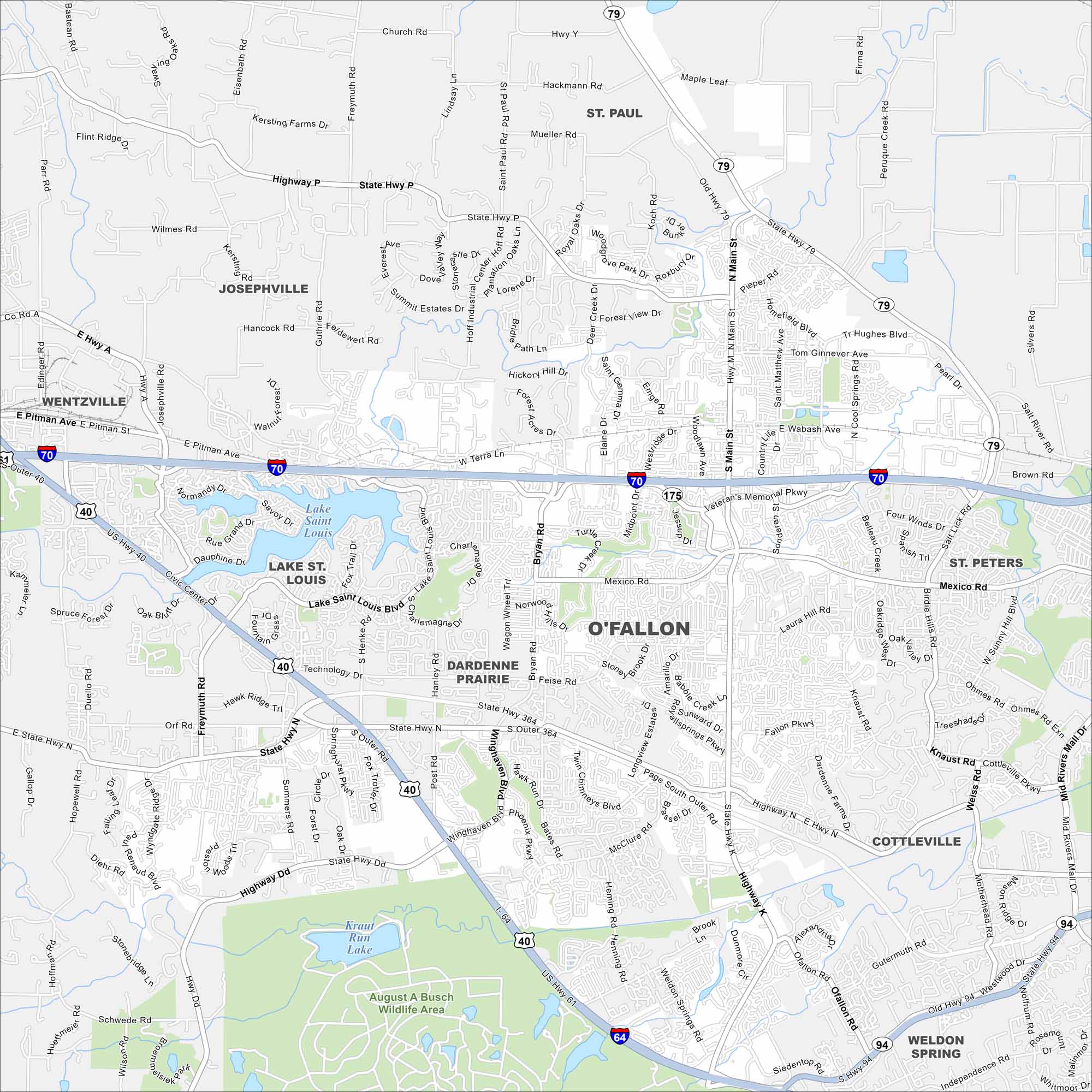 O'Fallon Map Missouri