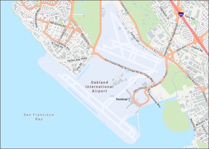 Oakland International Airport Map