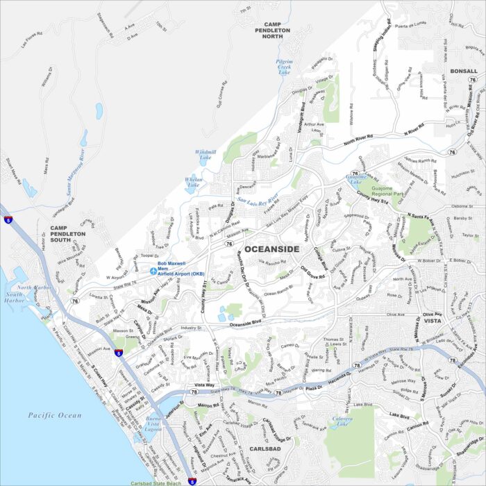 Oceanside Map California