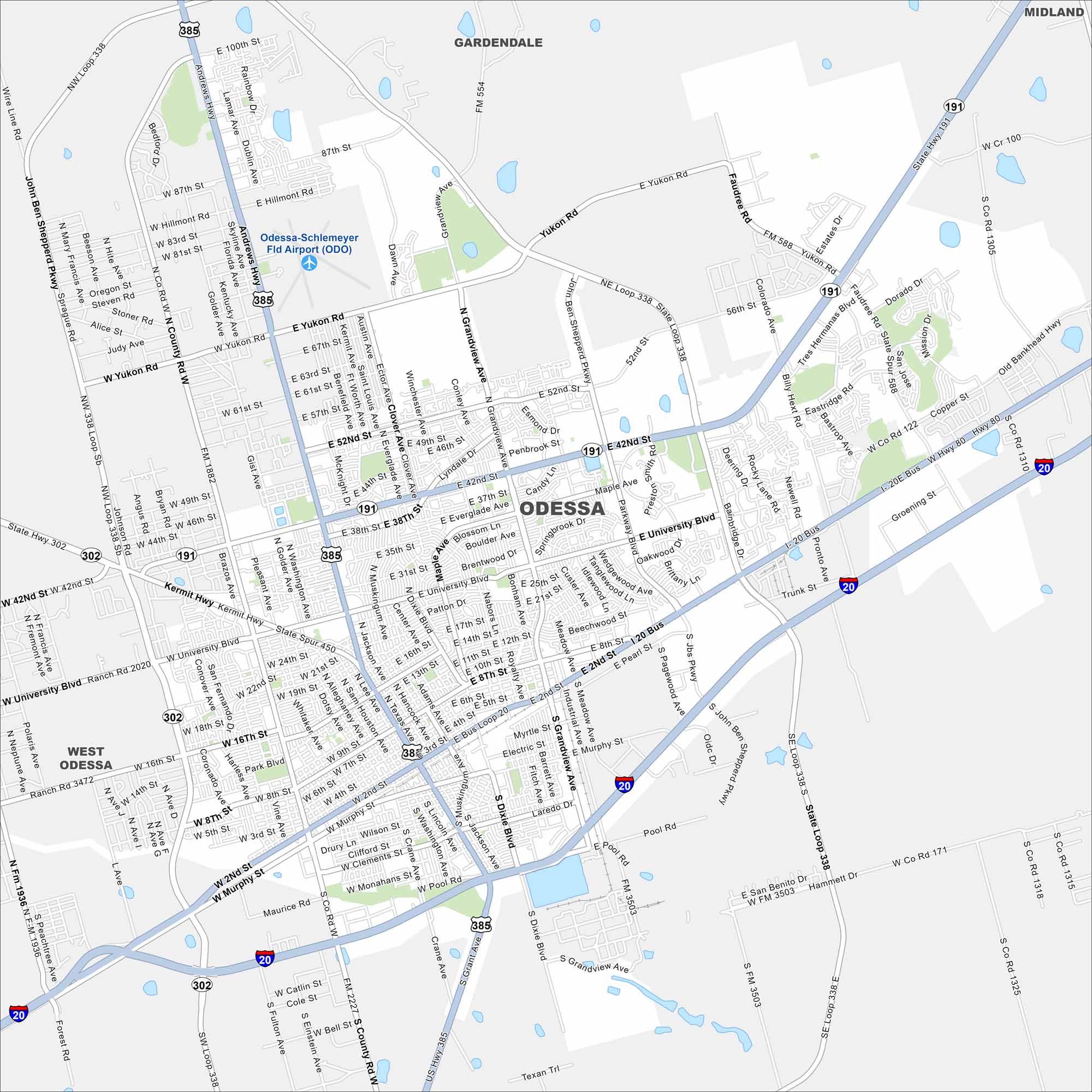 Odessa Map Texas