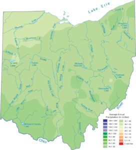 Ohio Precipitation Map