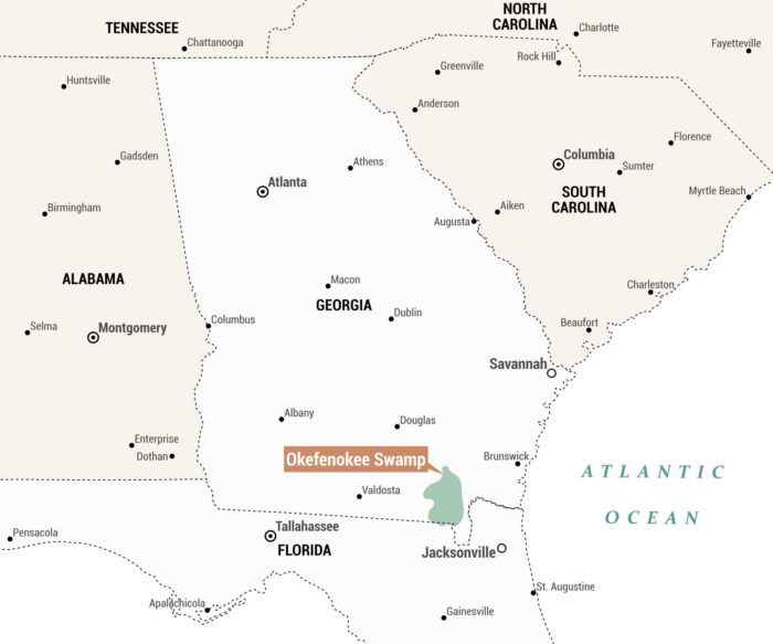 Okefenokee Swamp Map
