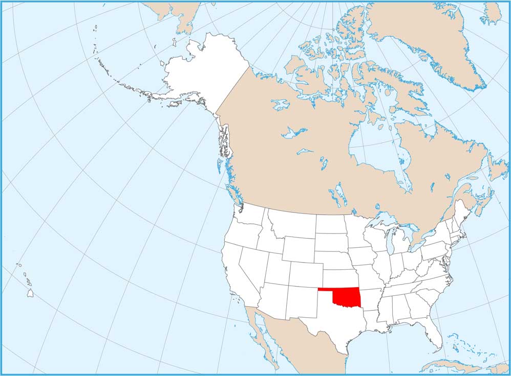 Oklahoma Location Map