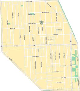 Old Town Chicago Map