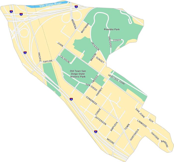 Old Town San Diego Map