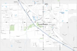 Olive Branch Map Mississippi