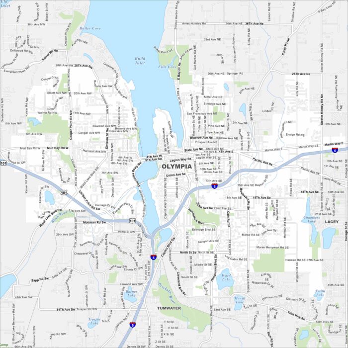 Olympia Map Washington