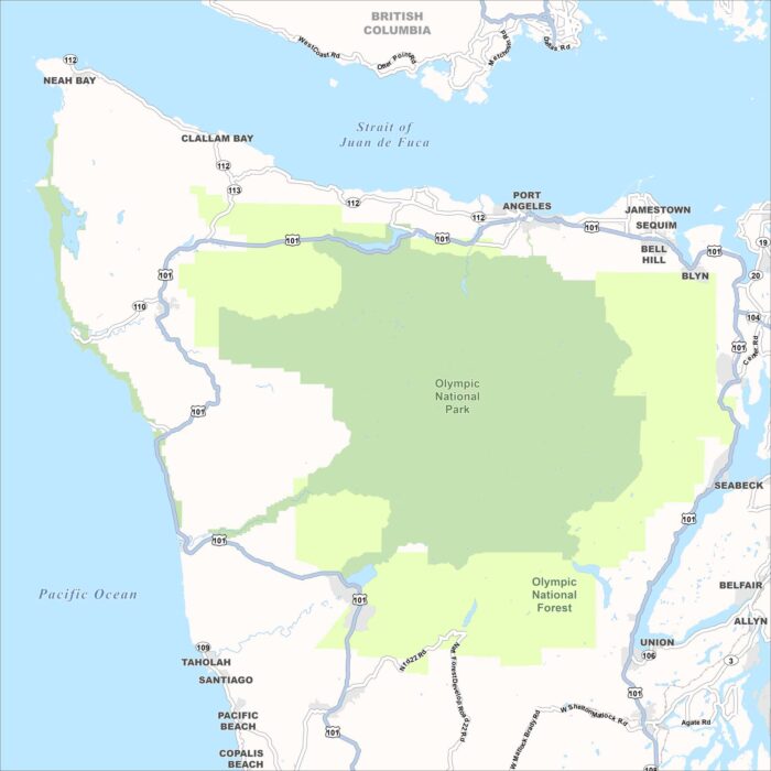 Olympic Peninsula Map