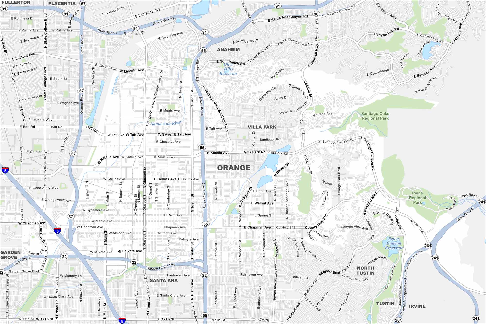 Orange Map California