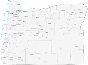Oregon Counties Cities Map