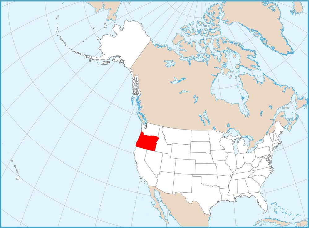 Oregon Location Map