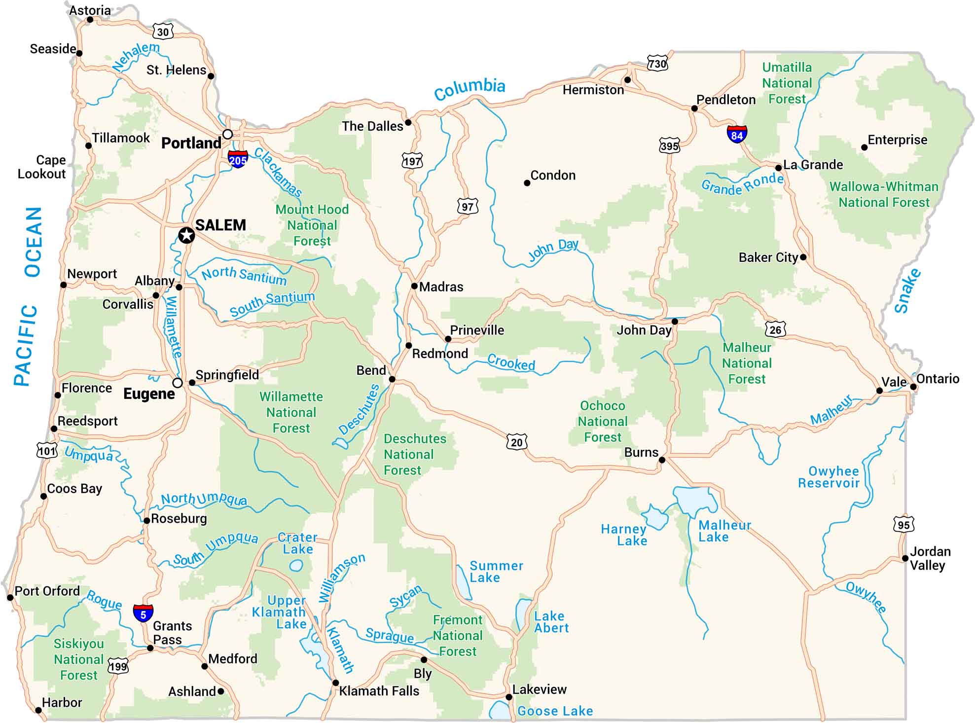 Oregon Map