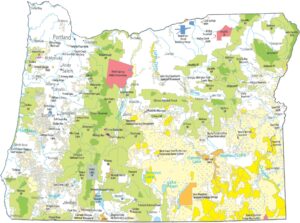 Oregon National Parks and Forests Map