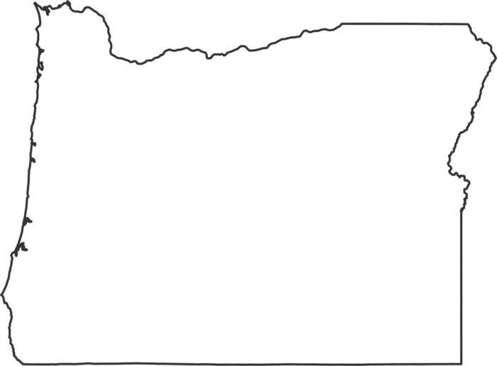 Oregon Outline Map