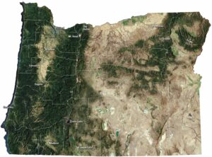 Oregon Satellite Map