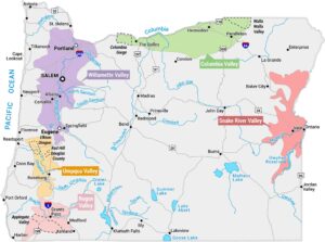 Oregon Wine Country Map