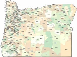 Oregon Zip Code Map