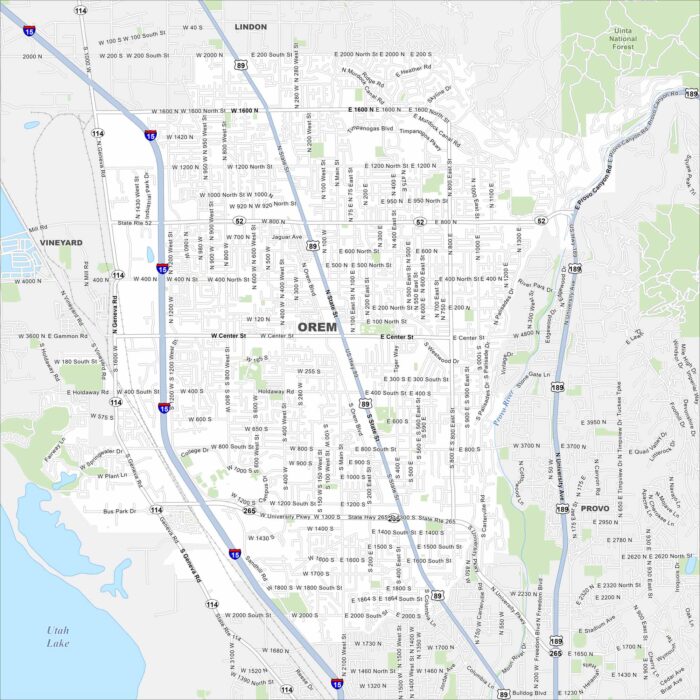 Orem Map Utah