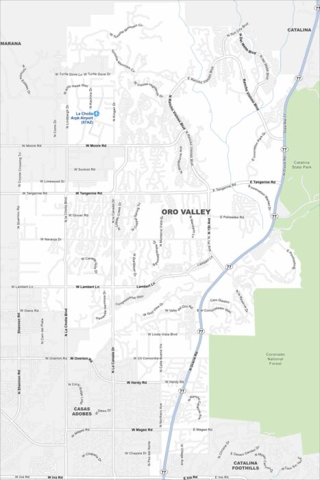 Oro Valley Map Arizona