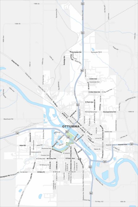 Ottumwa Map Iowa