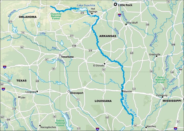 Ouachita River Map