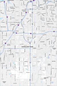 Overland Park Map Kansas
