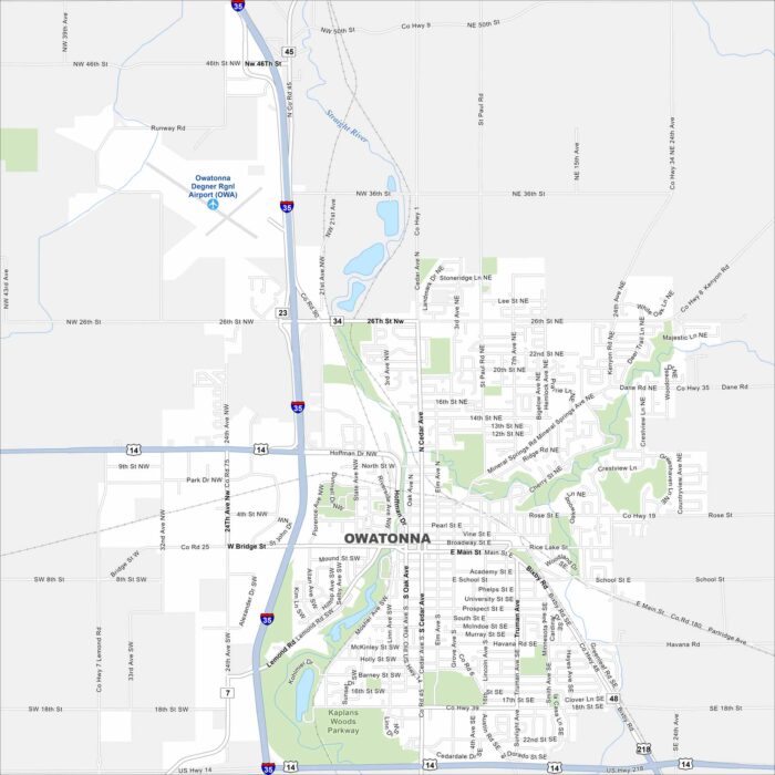 Owatonna Map Minnesota