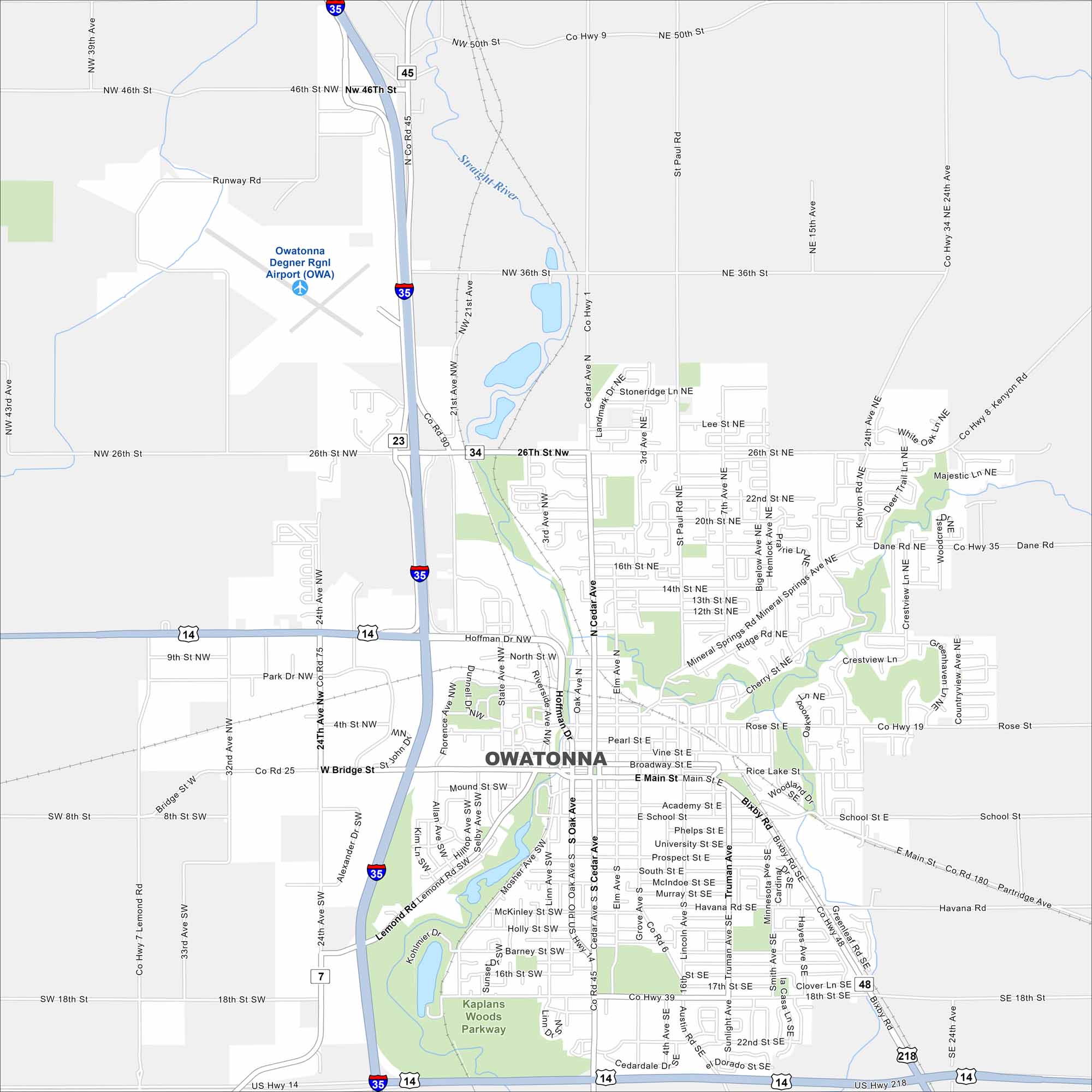Owatonna Map Minnesota