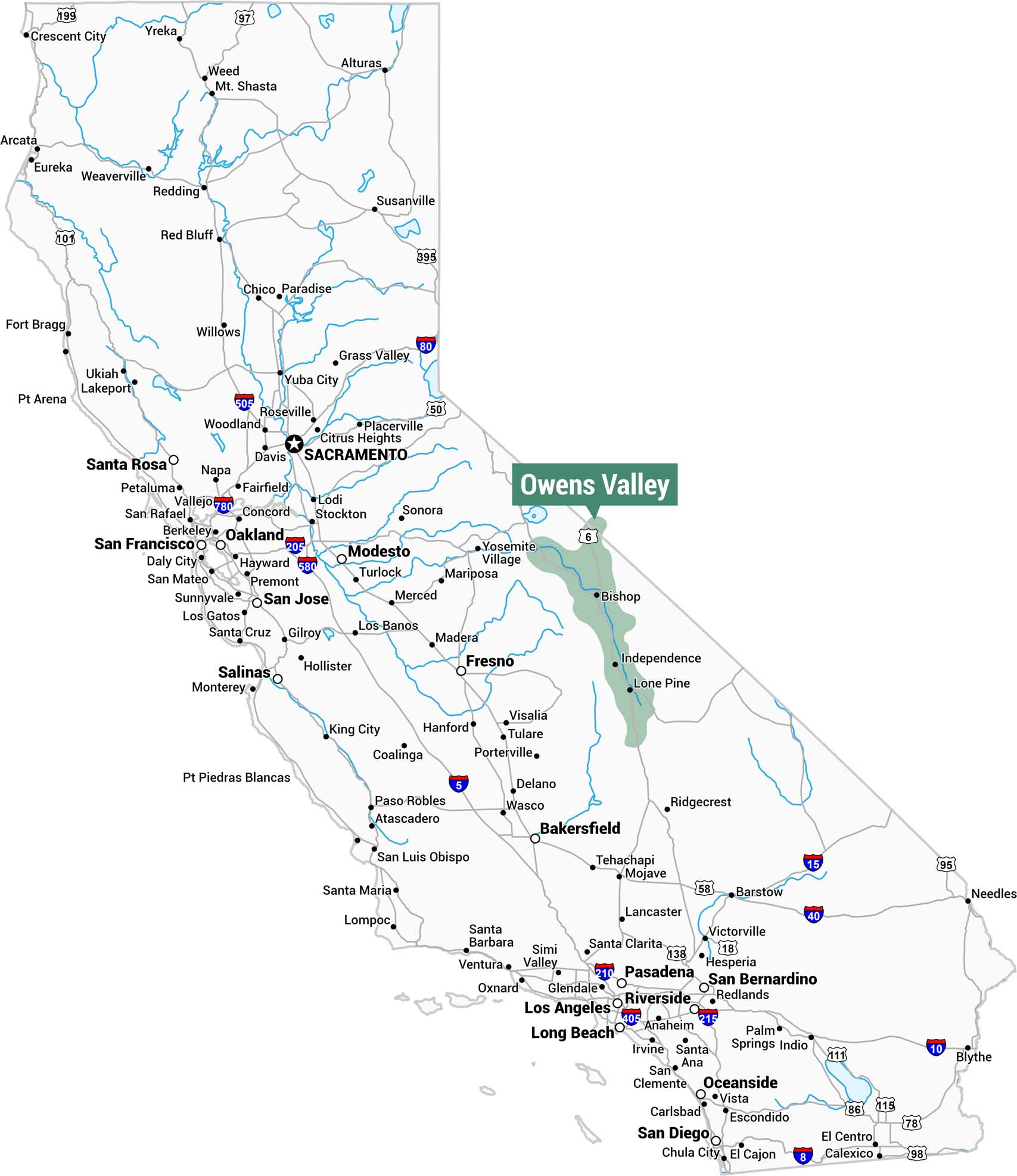 Owens Valley Map