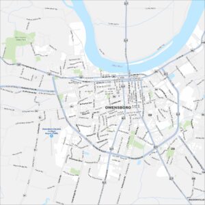 Owensboro Map Kentucky