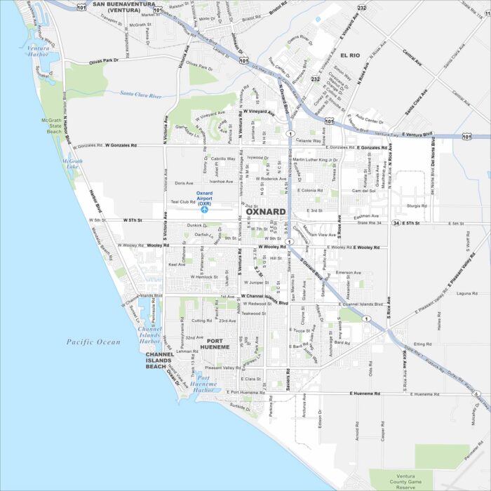 Oxnard Map California