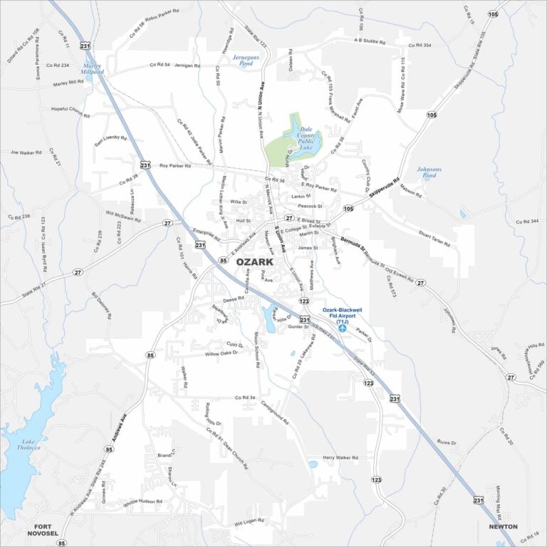Map of Ozark, Alabama - US Maps
