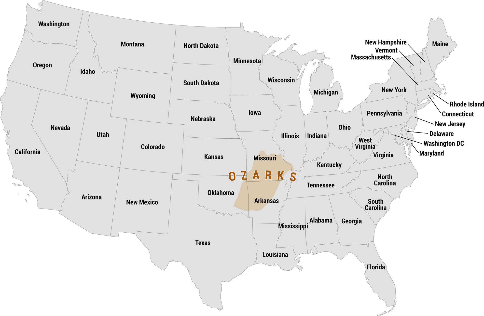Ozarks Map