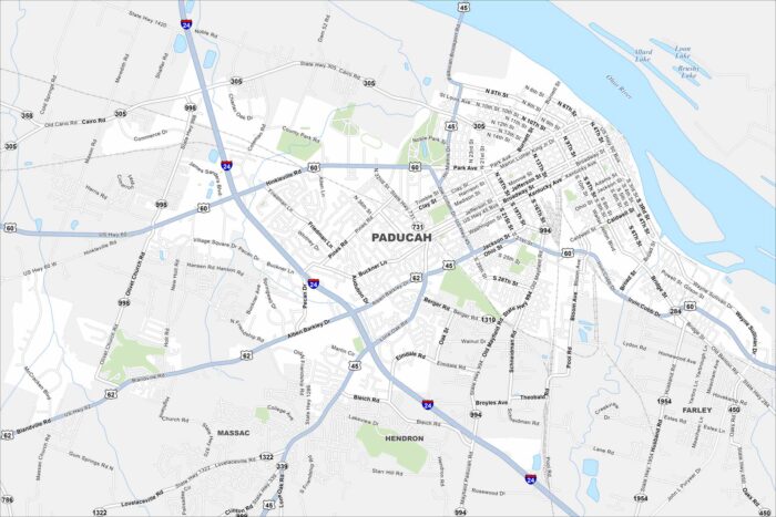 Paducah Map Kentucky